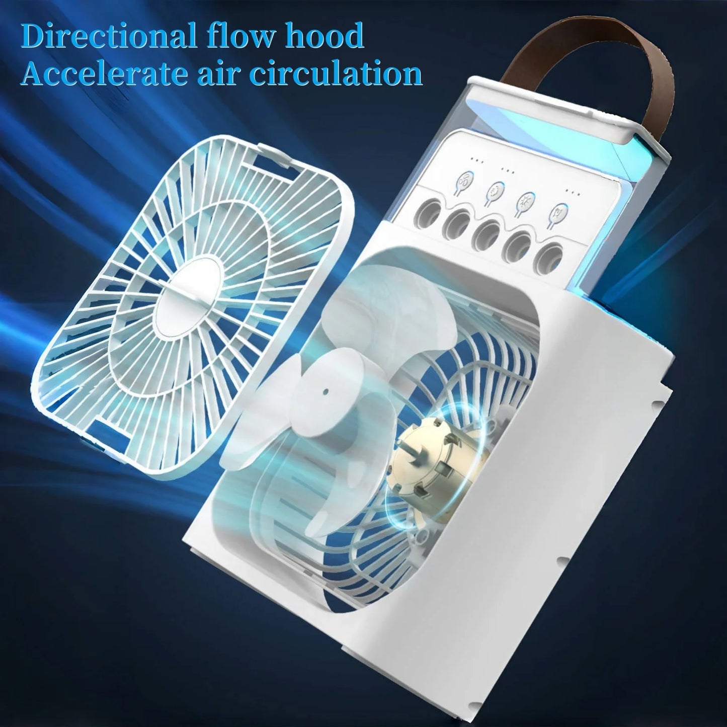 Spray fan portable household three in one