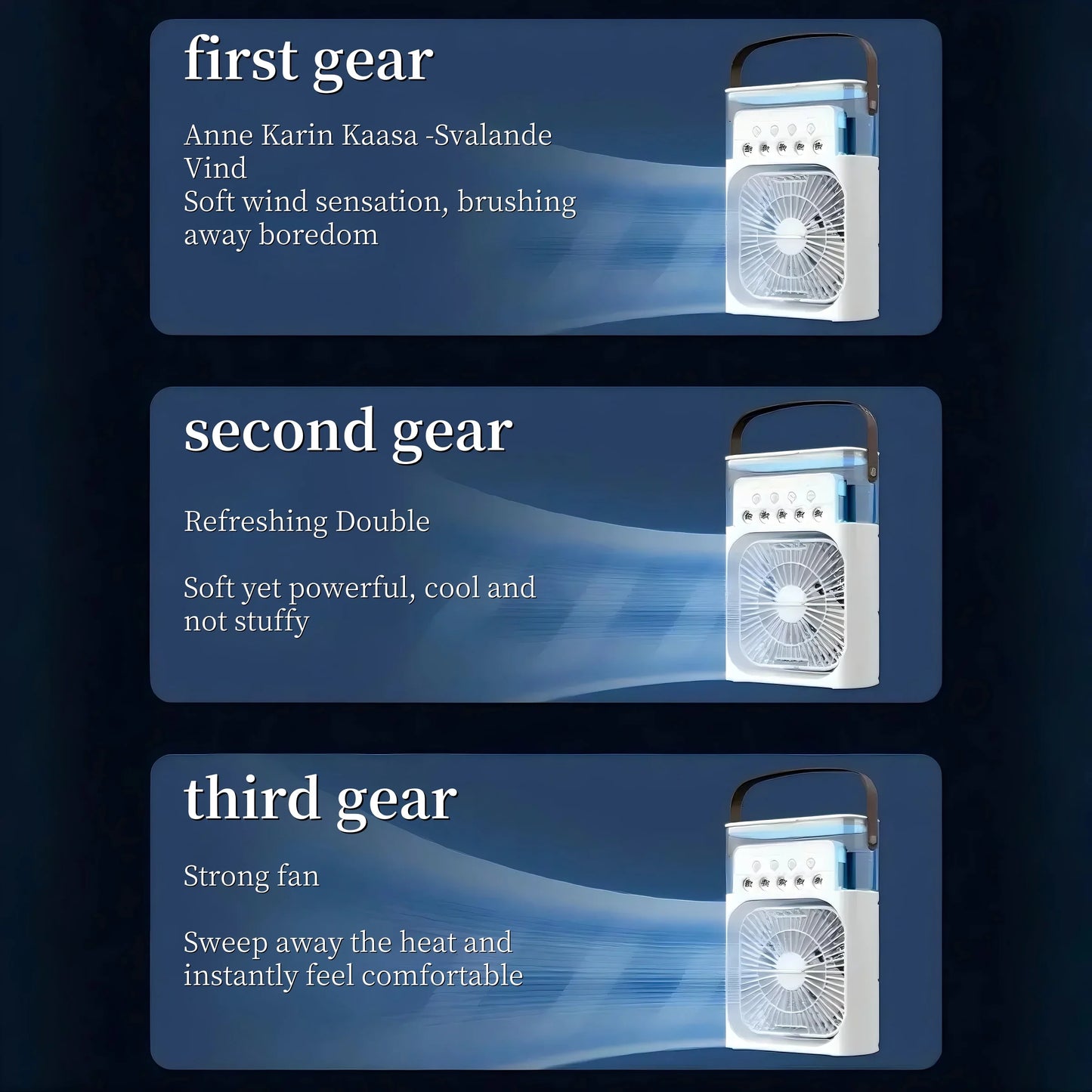 Spray fan portable household three in one